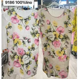 Vestito corto estivo in lino, fantasia floreale — foto 3