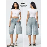 Jeans Corto Donna Primavera/Estate Made in Cina Quotidiano Colore Unico Standard — foto 1