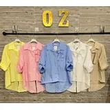 Camicie(D) Genere Camicia Donna Estate Made in Italia Quotidiano Vari Colori Standard Monocromo — foto 1