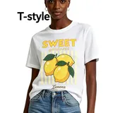 T-Shirt & Top(D) Genere T-Shirt Donna Estate Made in Italia Quotidiano Colore Unico Standard Stampata — foto 1
