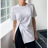 T-Shirt Donna Primavera/Estate Made in Italia Quotidiano Vari Colori Standard Monocromo — foto 1
