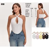 Canottiera Donna Quattro stagioni Made in Cina Quotidiano Vari Colori Standard Monocromo — foto 1
