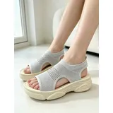 Sandali Classici Donna Primavera/Estate Made in Cina Tempo libero Zeppe Aperta — foto 5