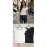 T-Shirt & Top(D) Genere T-Shirt Donna Quattro stagioni Made in Cina Quotidiano Colore Unico Standard Monocromo — foto 1