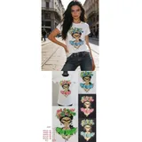 T-Shirt & Top(D) Genere T-Shirt Donna Quattro stagioni Made in Cina Quotidiano Colore Unico Standard Monocromo — foto 1