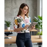 Camicie(D) Genere Camicia Donna Primavera/Estate Made in Italia Quotidiano Colore Unico Standard — foto 1