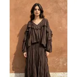 Camicie(D) Genere Camicetta Donna Estate Made in Italia Quotidiano Vari Colori Standard Fiori Cotone — foto 5