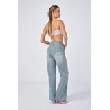 Jeans(D) Genere Jeans Larghi Donna Quattro stagioni Made in Cina Tempo libero Colore Unico Standard — foto 3