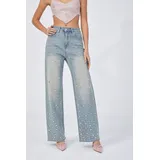 Jeans(D) Genere Jeans Larghi Donna Quattro stagioni Made in Cina Tempo libero Colore Unico Standard — foto 4