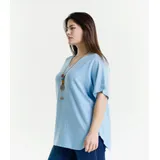 Curvy nome Genere Maglie Donna Primavera/Estate Made in Italia Quotidiano Vari Colori Curvy(taglie forti) Monocromo — foto 4