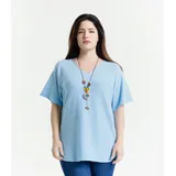 Curvy nome Genere Maglie Donna Primavera/Estate Made in Italia Quotidiano Vari Colori Curvy(taglie forti) Monocromo — foto 3