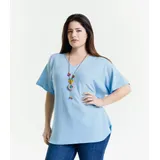 Curvy nome Genere Maglie Donna Primavera/Estate Made in Italia Quotidiano Vari Colori Curvy(taglie forti) Monocromo — foto 1