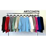Curvy nome Genere Maglie Donna Autunno/Inverno Made in Italia Quotidiano Vari Colori Curvy(taglie forti) Monocromo — foto 1