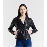 Giacca di Pelle Giacca Donna Quattro stagioni Made in Italia Quotidiano Colore Unico Standard — foto 1
