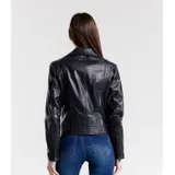 Giacca di Pelle Giacca Donna Quattro stagioni Made in Italia Quotidiano Colore Unico Standard — foto 4