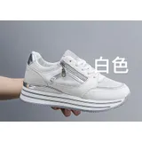 Sneakers basse Donna Primavera Made in Cina Tempo libero Vari Colori Plateau Anteriore Tonda — foto 1