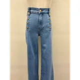 Jeans(D) Genere Jeans Larghi Donna Primavera/Estate Made in Cina Quotidiano Colore Unico Standard — foto 3