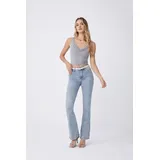 Jeans(D) Genere Jeans Bootcut Donna Quattro stagioni Made in Cina Quotidiano Colore Unico Standard — foto 3