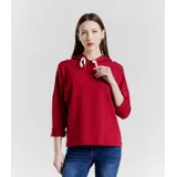 Con il Capello Pullover Donna Primavera/Estate Made in Italia Quotidiano Colore Unico Standard — foto 1