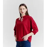 Con il Capello Pullover Donna Primavera/Estate Made in Italia Quotidiano Colore Unico Standard — foto 3