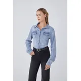 Giacche(D) Genere Giacca di Jeans Donna Quattro stagioni Made in Cina Tempo libero Colore Unico Standard — foto 5