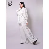 Donna Completo Primavera/Estate Made in Cina Tempo libero Colore Unico Standard Pizzo — foto 5