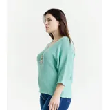 Curvy nome Genere Maglie Donna Primavera/Estate Made in Italia Quotidiano Vari Colori Curvy(taglie forti) Monocromo — foto 4