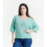 Curvy nome Genere Maglie Donna Primavera/Estate Made in Italia Quotidiano Vari Colori Curvy(taglie forti) Monocromo — foto 1