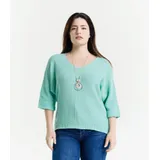 Curvy nome Genere Maglie Donna Primavera/Estate Made in Italia Quotidiano Vari Colori Curvy(taglie forti) Monocromo — foto 3