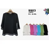 Felpa T-Shirt Camicetta Camicia Casual Donna Primavera/Estate Made in Italia Quotidiano Vari Colori Standard — foto 1
