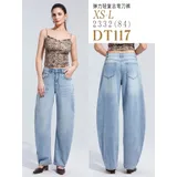 Jeans Larghi Donna Quattro stagioni Made in Cina Quotidiano Colore Unico Standard — foto 1
