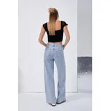 Jeans(D) Genere Jeans Larghi Donna Quattro stagioni Made in Cina Tempo libero Colore Unico — foto 4