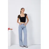 Jeans(D) Genere Jeans Larghi Donna Quattro stagioni Made in Cina Tempo libero Colore Unico — foto 5