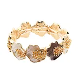 Bracciali Elastici a Fiore Smaltato con Grappolo di Stami — foto 3