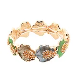 Bracciali Elastici a Fiore Smaltato con Grappolo di Stami — foto 1