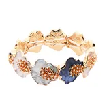 Bracciali Elastici a Fiore Smaltato con Grappolo di Stami — foto 5