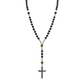 Collana Rosario Lungo in Pietra con Croce in Ematite — foto 4