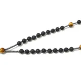 Collana Rosario Lungo in Pietra con Croce in Ematite — foto 5