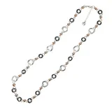 Collana Lunga a Catena Cerchi con Palline — foto 1