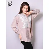 Camicia Camicia Donna Primavera/Estate Made in Cina Tempo libero Colore Unico Standard Pizzo Cotone — foto 3