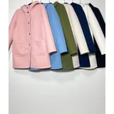 Cappotto Lungo con Tasche Bottoni e Cappuccio — foto 1