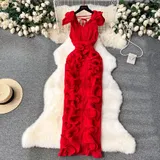 Vestiti Genere Vestiti Donna Quattro stagioni Made in Cina Da festa Colore Unico Standard Fiori — foto 5