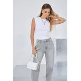 Jeans(D) Genere Jeans Larghi Donna Quattro stagioni Made in Cina Tempo libero Colore Unico Standard — foto 5