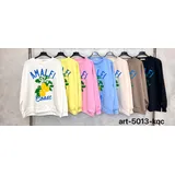Felpa Felpa Donna Primavera Made in Italia Quotidiano Vari Colori Standard Stampata — foto 1