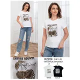 Felpa T-Shirt Camicetta Camicia Casual Donna Primavera/Estate Made in Italia Quotidiano Vari Colori Standard — foto 1