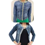 Giacca di jeans con perle — foto 1