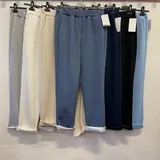 Pantaloni(D) Genere Pantaloni Donna Quattro stagioni Made in Italia Quotidiano Colore Unico Standard Monocromo — foto 1