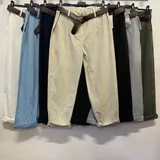 Pantaloni(D) Genere Pantaloni Donna Quattro stagioni Made in Italia Da Lavoro Colore Unico Standard Monocromo Cerniera lampo — foto 3