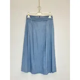 Gonna a Tubino Donna Primavera/Estate Made in Italia Quotidiano Colore Unico Standard Jeans — foto 3