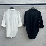 Camicie(D) Genere Camicia Donna Primavera/Estate Made in Italia Quotidiano Colore Unico Standard — foto 3